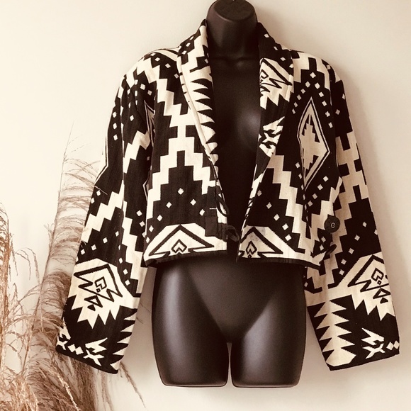 Vintage Bolero Tribal Woven Jacket